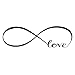 Price comparison product image SODIAL(R) Wall Decal of Love Personalized Infinity Symbol Bedroom Wall Decal Bedroom Decor Quotes Vinyl Wall Stickers 5 Butterflies-Black,S