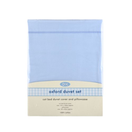 DK Oxford Duvet Set for Cot Bed (Sky)