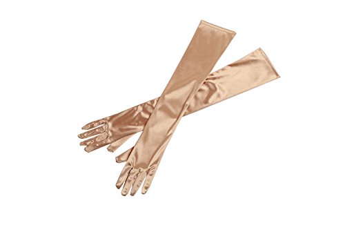 Preisvergleich Produktbild Handschuhe, Lange Satin Opera (Champagner Gold)