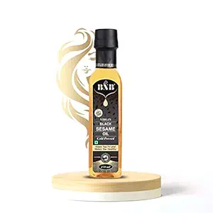 BNB Virgin | Cold Pressed | Black Sesame Oil | Kala Til Tel I Black Gingelly Oil I Hair Oil | Face | Body & Joint Massage | Oil Pulling | Vitamin E | Moisturizes & Softens Skin | 250ML