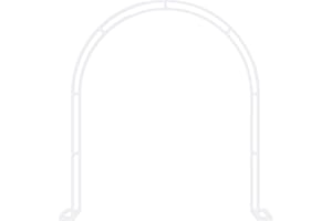 ORTOLC Bianco/Nero Arco per Rampicanti con Base, Pergola in Metallo per Rose Piante Rampicanti, Archi Giardino in Acciaio per Glicine Fiori 120x220cm 140x230cm 180x220cm 200x230cm 240x220cm 300x220cm