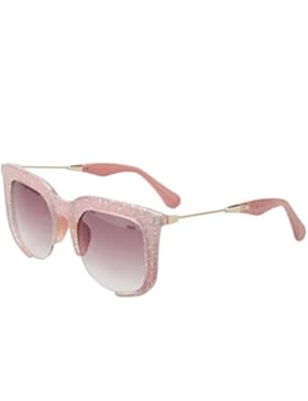 RUIN-Cool lampeggia mezzo telaio occhiali da sole mezza montatura occhiali da sole donna , pink