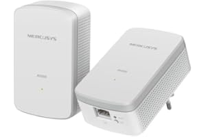MERCUSYS MP300 KIT Powerline Kit Homeplug AV2 Fino a 600Mbps, Fino a 300 Metri, Porta LAN, Plug and Play, Compatibile con Tutti i Router, Risparmia all'85% sull'Energia