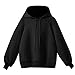Produktbild Damen Sweatshirt,Geili Frauen Pullover Bluse Damen Große Größe Kapuzenpullover Hoodie Sweatshirt Lantern Sleeve Sweater Frauen Langarm Solide Lose Kapuzen Bluse Langarmshirt