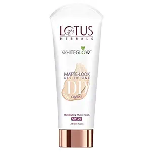 Lotus Herbals Whiteglow Matte Look All In One Dd Creme Spf 20, Natural Beige (Day Cream), 30 g