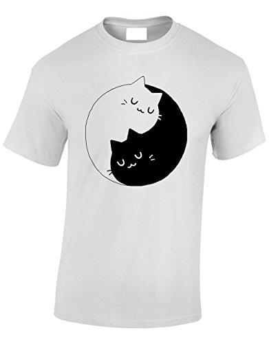 Crown Designs Ying Yang Kittens Novelty Gifts for Men & Teenagers T-Shirts Tops