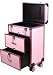 New Vanity Trolley case, vanity case, cosmetic case 51 X 37 X 24 cm (Pink 3 Draw)