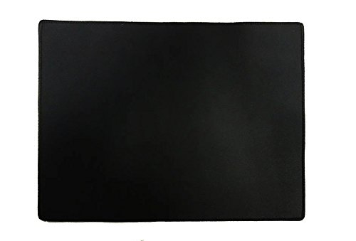 Woodlandu Medio Juegos alfombrilla de rat®n Los bordes cosidos velocidad sedoso alisan la superficie antideslizante de goma Base Mats 350x440x3mm/13.8x17.3x0.12inch Negro Bordes