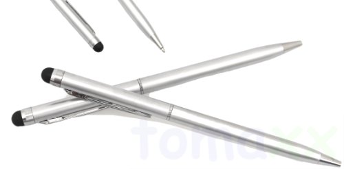 2 x tomaxx Stylus Pen – Eingabestift + Kugelschreiber für HTC One S – HTC One X – HTC Velocity 4G – HTC One V – HTC Sensation XL u.a alle HTC Handy mit Touchscreen Display… - 2