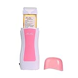 Belle Pink Thermostatic Depilatory Roll on Wax Heater Roller Waxing Hot Cartridge Hair Removal Warmer with 1pcs 150g Water-Soluble Honey Wax Cartridge - Best Gift Idea for Christmas Birthday