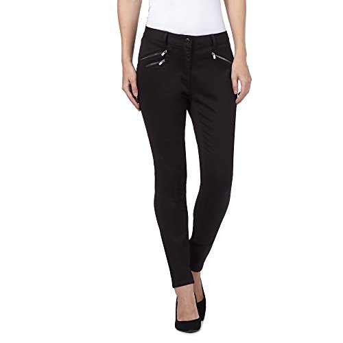 J By Jasper Conran Womens Black Zip Detail Super Soft Skinny Jeans 16