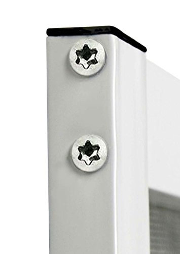 Premium Slim Fliegengitter für Fenster als Alubausatz mit Fiberglasgewebe – Profi Insektenschutz – 130 cm x 150 cm weiß - 6