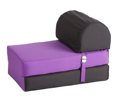 My Note Deco 066124 Chauffeuse en Mousse Polyester/Mousse de Polyuréthane Noir/Violet