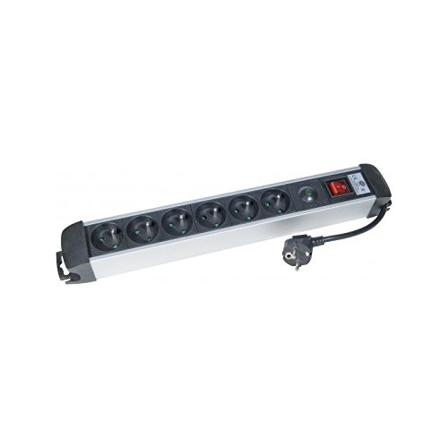 CUC Exertis Connect 808793 Interno 6presa(e) AC 1.8m Alluminio, Nero prolunghe e multiple