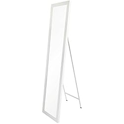 Espejo de pie nórdico blanco de plástico para dormitorio de 37 x 157 Fantasy - Lola Home