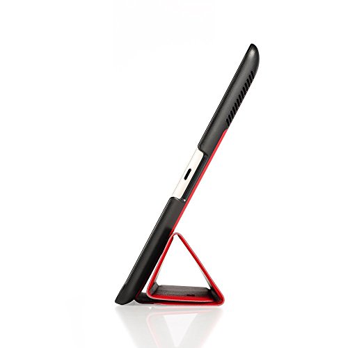EasyAcc GOLD iPad 4 Hülle Schutzhülle Etui Tasche für Apple iPad 2/3/4 Smart Case Cover mit eingebautem Magnet für Einschlaf/Aufwach – Red - 5