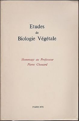 Book's Cover ofÉtudes de biologie végétale : Hommage au professeur Pierre Chouard