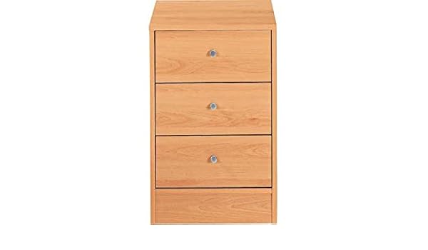 Bedside Tables High Quality Malibu 3 Drawer Bedside Chest In Beech