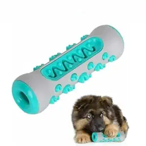 RvPaws Pet Dog Chew Toys Aggressive Chewers Teeth Cleaning Oral Toothbrush Rubber Bone - Color May Vary