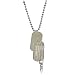 Men Style Best Quality Military Name And Bullet Dog tag Silver Stainless Steel Sqaure Pendant For Men And Women RS.248.00