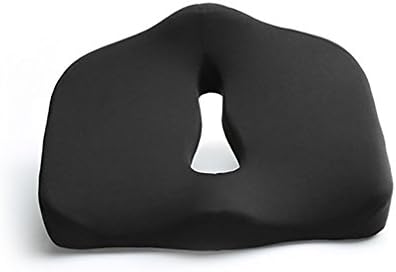 LL-Memory foam cushions and chair cushions, comfortable Coccyx orthopedic pillows for low back pain and office supplies , black
