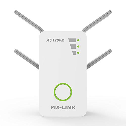 PIX-LINK - Amplificador de señal WiFi con 4 Antenas externas WiFi