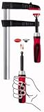 Duradera y resistente BESSEY TG12-2K Abrazadera de barra 120mm Negro, Rojo, Acero inoxidable abrazadera - Abrazaderas (Abrazadera de barra, 12 cm, hierro fundido, De plástico, Negro, Rojo, Acero inoxidable, 12 cm, 611,8 kg)