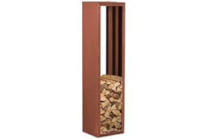 prima terra Kaminholzregal Kaminholzunterstand Brennholzregal Kaminholz Aufbewahrung Bausatz Edelrost Maße 158x38cm Tiefe 35cm