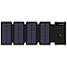 Produktbild Bear Grylls BG-PBSL-1 8.000mAh Solar Powerbank, faltbares Solarladegerät mit 4 Sonnenkollektoren, externer Akku mit 3 USB-Anschlüssen (2x USB-A und 1x Micro-USB) sowie eingebauter Taschenlampe Schwarz