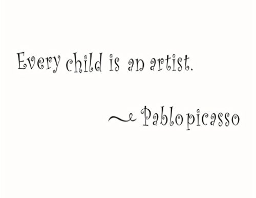 ULATREE Wall Stickers European Children's Room "Every Child Is An Artist"
