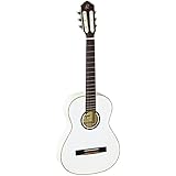 Ortega R121-3/4WH - Guitarra clásica (abeto y caoba, tamaño 3/4), color blanco