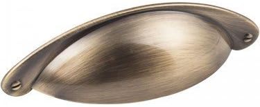Jeffrey Alexander 8233-AB Lyon Shaker Cup Pull, Brass/Antique Brass by Jeffrey Alexander