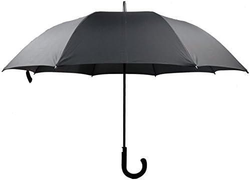Modesty Automatic Golf Umbrella J-Type Handle Stick for Walking, Waterproof Windproof Rain Shelter, Auto Open for Business and Outdoor Activities, Men and Women Classic Black - YS011