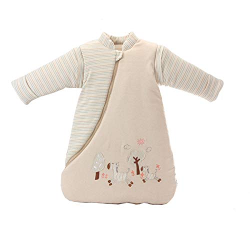 Saco de dormir para bebé de invierno, saco de dormir para niños, 3,5 tog, saco de dormir de algodón bio, diferentes tamaños desde el nacimiento hasta los 4 años gris Pony Talla:S/3-6Monate