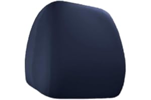 WAMBERE Lot de 2 housses d'appui-tête de voiture universelles pour sièges avant, ourlets élastiques, anti-poussière et lavable, accessoires d'intérieur, pour camion, bus, car, voiture - Bleu foncé