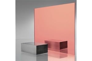 52 NORTH 3mm Perspex Acrylic plastic sheet Perspex Sign Material - multiple sizes and Colours - Black, White, Red, Green, Blue, Purple, Yellow, Orange (Mirrored Rose Gold, A4 (300mmx200mm))