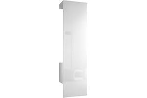 Vladon Mueble recibidor Carlton Set 5, Mueble de Entrada Compuesto por 1 Perchero con Puerta integrada y 1 Barra, Blanco Mate/Blanco de Alto Brillo (52 x 193 x 35 cm)