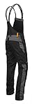 KERMEN - Herren Arbeits-Latzhose mit Kniepolstertaschen Berlin Kombi-hose - made in EU - Schwarz, Grau