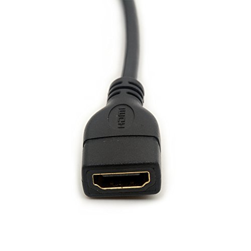 90 Grad HDMI Kabel Rechtwinkliges HDMI Verlängerungskabel Stecker auf Buchse Adapter mit Ethernet Unterstützt Auflösungen 4K UHD 3D für HDTV TFT LCD Monitore 20 cm (90 Deg) - 5