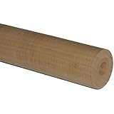 Holz Hülse, Abstandshalter, Holzrohr D 55mm verschiedene Holzsorten, Längen und Bohrungen wählbar, gebohrter Rundstab