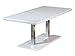 Produktbild Inter Link Esstisch Esszimmertisch Ausziehbarertisch Säulentisch MDF Weiss lackiert Metall verchromt
