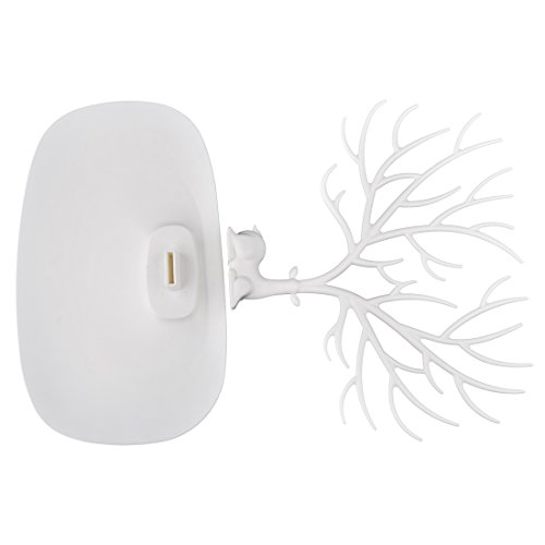 Schmuckständer, iTECHOR Kreative Sikawild Baum Schmuck Zahnstange Gestell Regal Ständer Halter Regallager Ausstellungsstand Organisator Schmuckständer für Ohrring Halskette Armband Ring und andere Schmuck—Weiß - 4