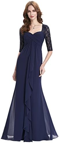 Sexy Lace Chiffon Party Dresses Long Summer Half Sleeve Fashion Size 10 KK0136-1