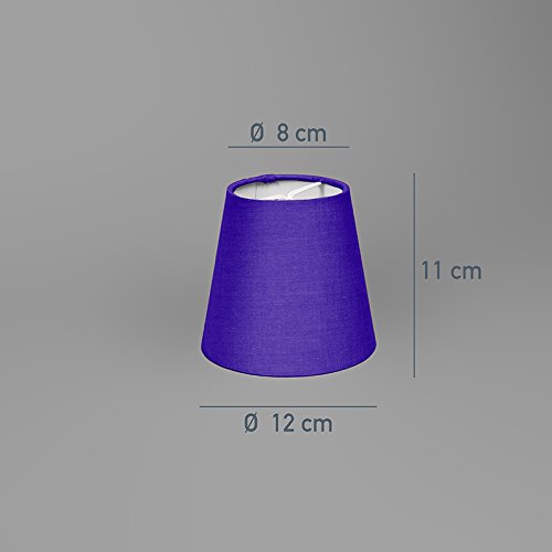 QAZQA Polyester Klemmschirm 12cm rund SC violett , Rund konisch Klemmschirm - 4
