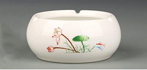 ashtray, Creative European style personality fashion ceramics Windproof Chinese style Antique Cobalt ( Color : #1 )