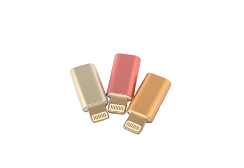 2x USB Blitz to Micro USB Type B Adapter Konverter für iPhone 5 6 6s 7 7s plus iPad iPod, kompatibel mit Apple iOS alle Versionen (Schwarz) - 7