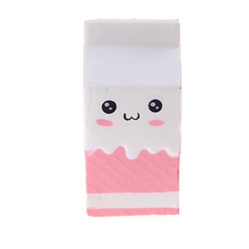 SevenMye Scented Slow Rising Toy Charms Soft Squishy, Stress Relief Super Soft Cute Smiley Milk Bottle,12CM, Pink SevenMye Scented Slow Rising Toy Charms Soft Squishy, Stress Relief Super Soft Cute Smiley Milk Bottle,12CM, Pink
