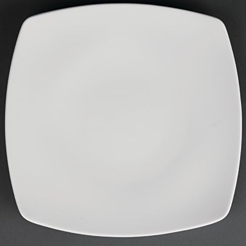 12X Royal Porcelain White Classic Kana Square Service Plates 270mm