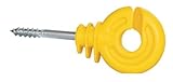 Color: Amarillo PACK DE 50 UNIDADES DE AISLADORES DE HILO, CABLE, CORDÓN Y CINTA PARA POSTES DE MADERA EN CERCADOS CON PASTOR ELÉCTRICO  Amarillo
