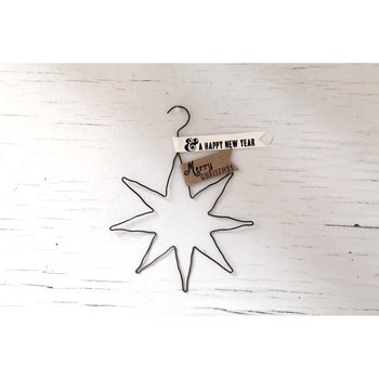 Good old friends GmbH X-Mas Draht-Ornament Merry Christmas & a Happy New Year – Stern 8 zackig